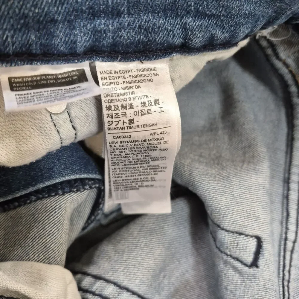 Levi’s 514 Straight Jeans Mens 34x32 Blue Stretch Cowboy Workwear Denim Pants